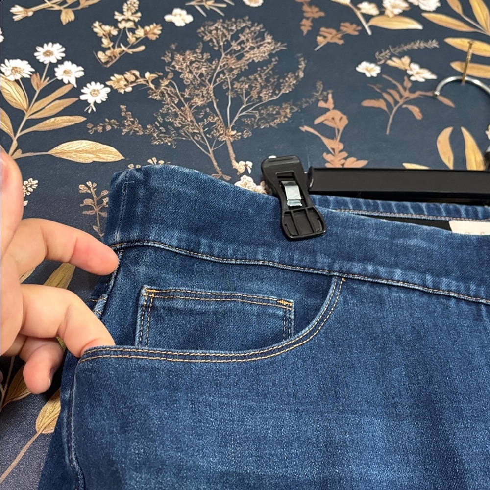 Soft Surroundings Pull On Dark Blue Denim Jeans Size 1X - Picture 5 of 8